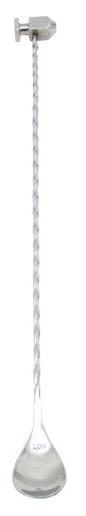 Cuillère à cocktail 35 cm avec marteau à glace, inox – Image 2