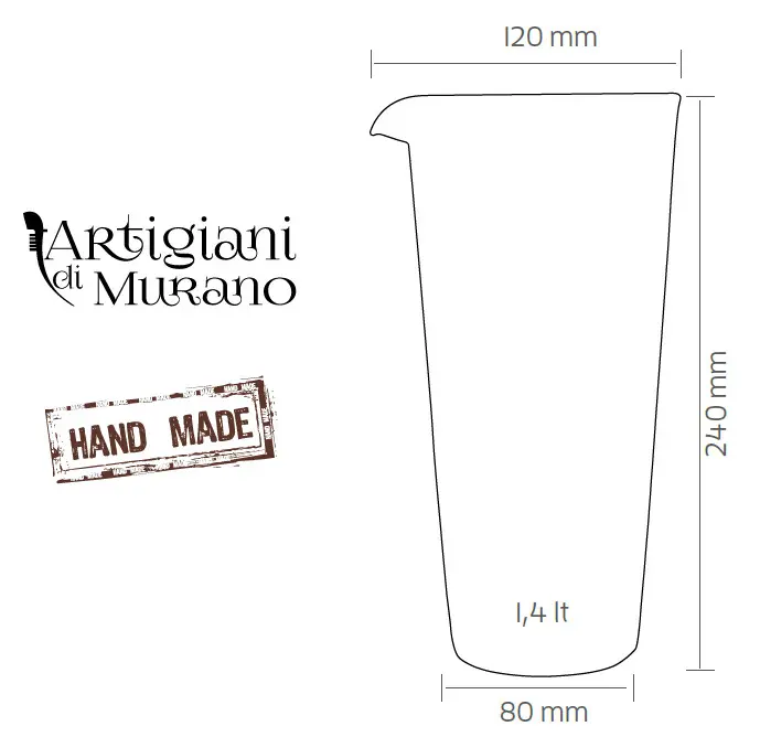 Verre à mélange Scagner 86 cl fait main à Murano – Image 4