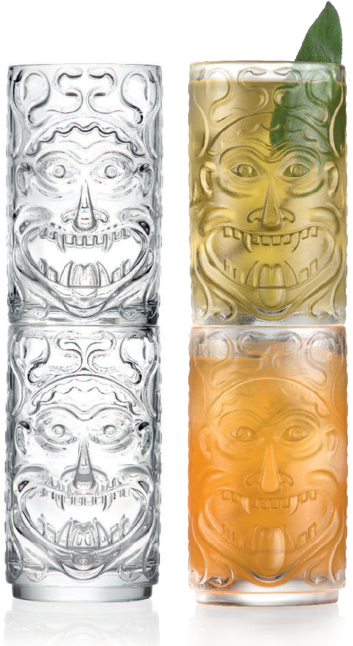 Mug tiki 45 cl Etruria Méduse, lot de 4