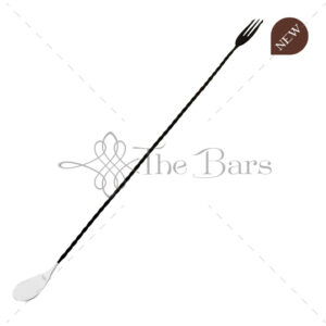 Cuillère à cocktail Nettuno 45 cm noire à trident