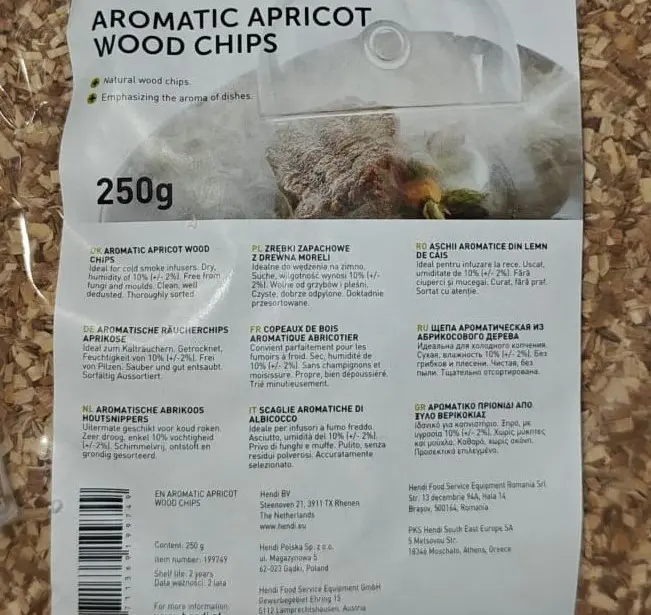 Copeaux d'abricot pour fumage à froid, 250 ml – Image 2