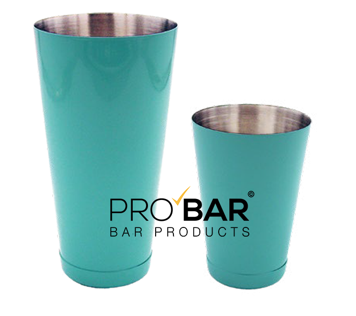 Shaker Boston lesté Tiffany, timbales 28 et 20 oz en inox 18/10 vert d'eau – Image 3