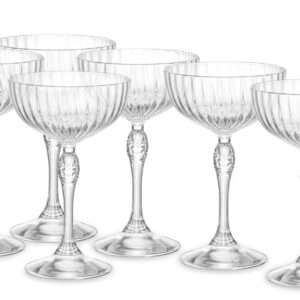 Coupe à cocktail America 22 cl en verre soufflé, lot de 6