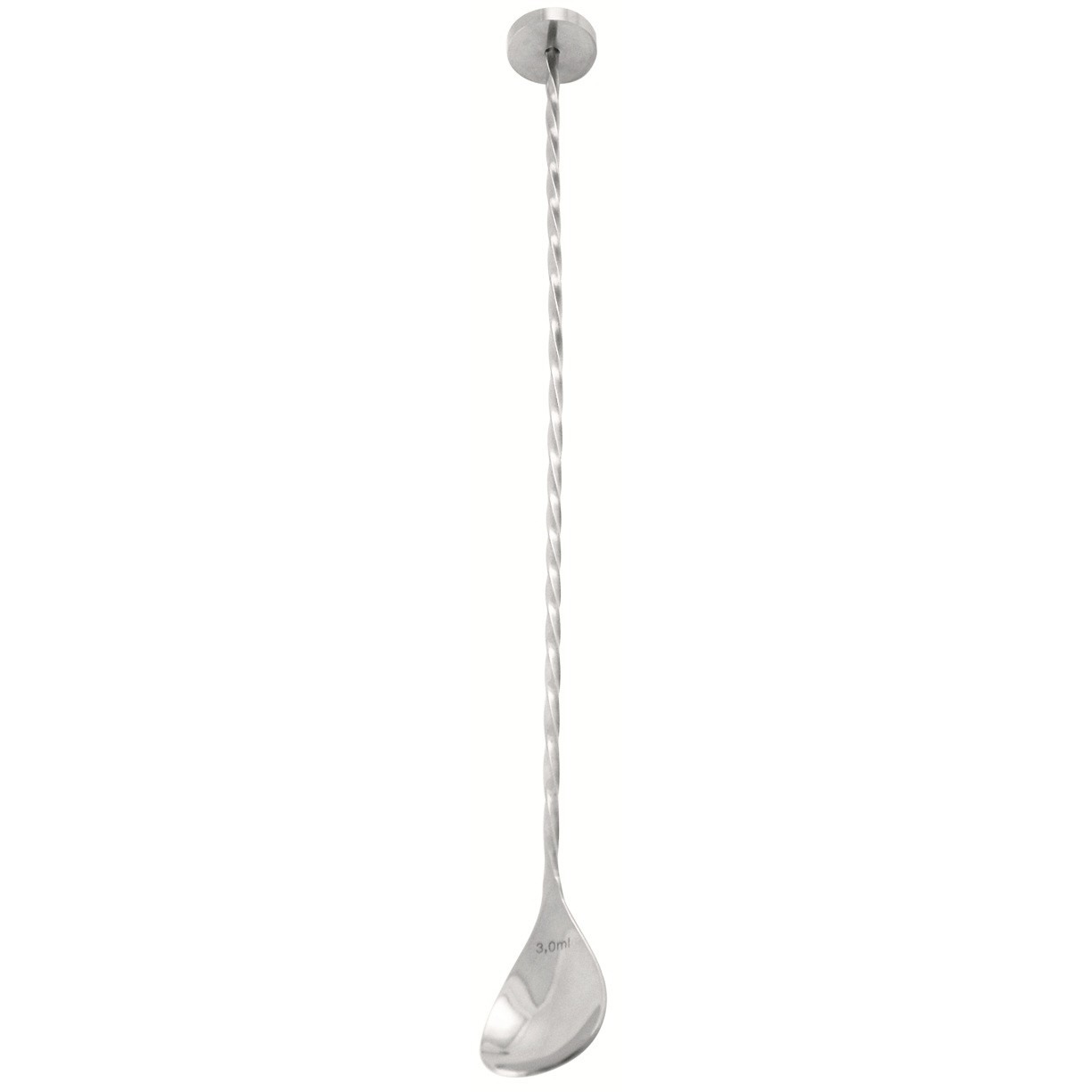 Cuillère à cocktail 35 cm à disque pilon, inox