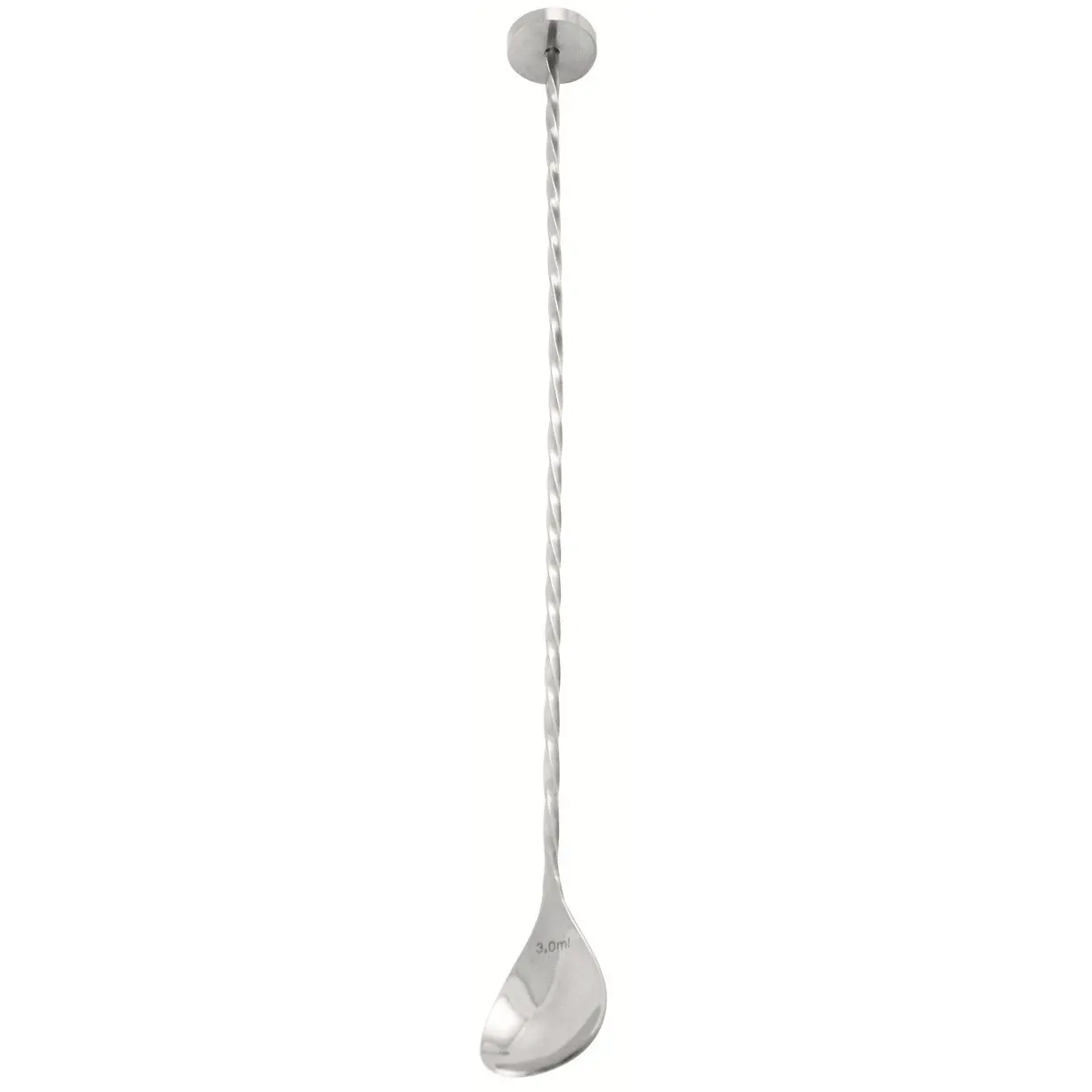 Cuillère à cocktail 35 cm à disque pilon, inox – Image 2