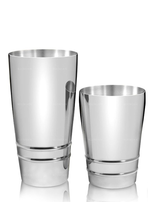 Shaker Boston Saturn Lumian, timbales 28 et 18 oz inox