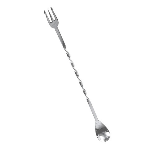 Cuillère à cocktail à trident 28 cm, inox