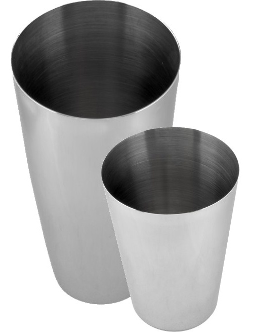 Shaker Boston grande et petite timbale 83 et 59 cl (28 et 20 oz) inox