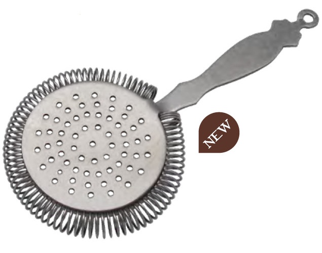 Passoire à cocktail Hawthorne vintage inox, ressort à 360°