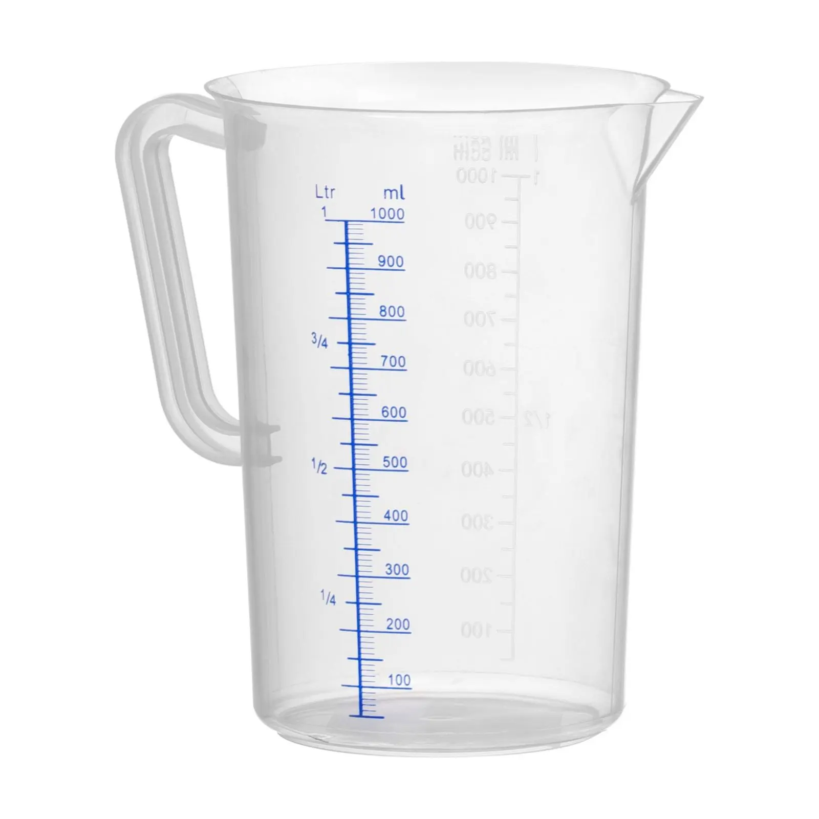 Récipient gradué 1 litre en plastique transparent – Image 2