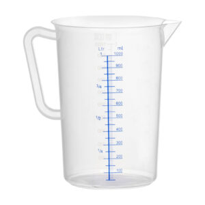 Récipient gradué 1 litre en plastique transparent