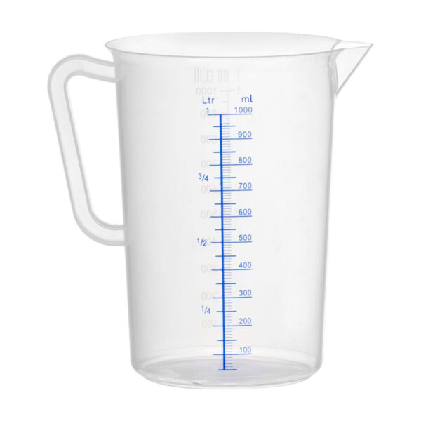 Récipient gradué 1 litre en plastique transparent