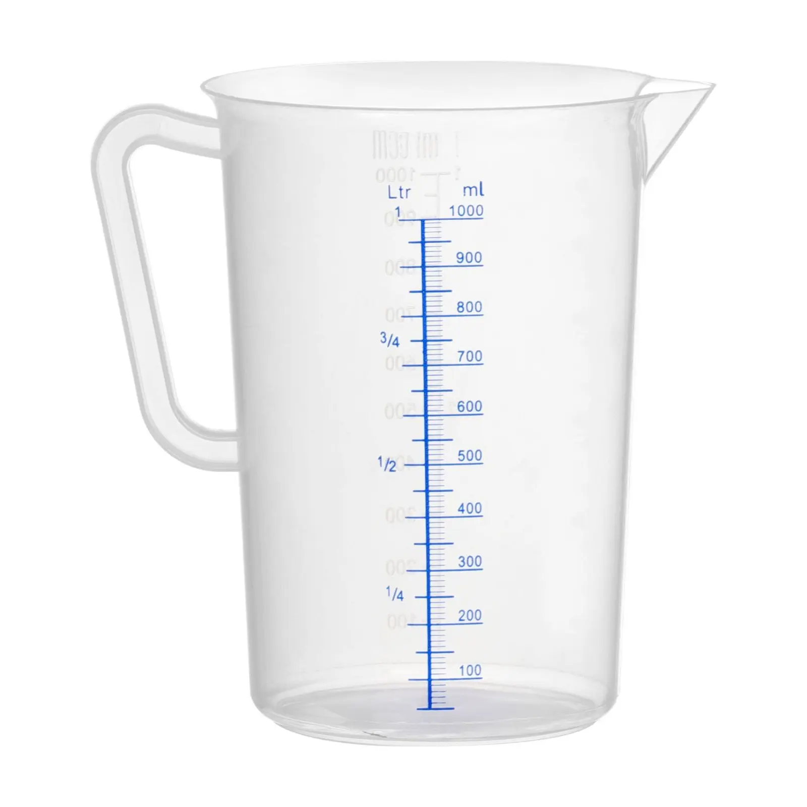 Récipient gradué 1 litre en plastique transparent