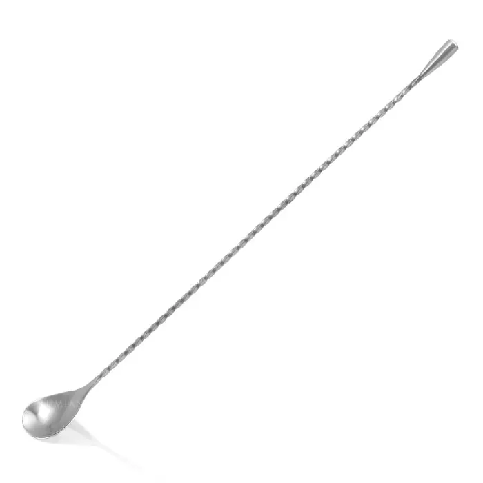 cuillère à cocktail Teardrop de 40 cm : détail de l'embout en goutte