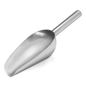 pelle à glace de 24 cm en acier inoxydable 18/10, finition argent miroir