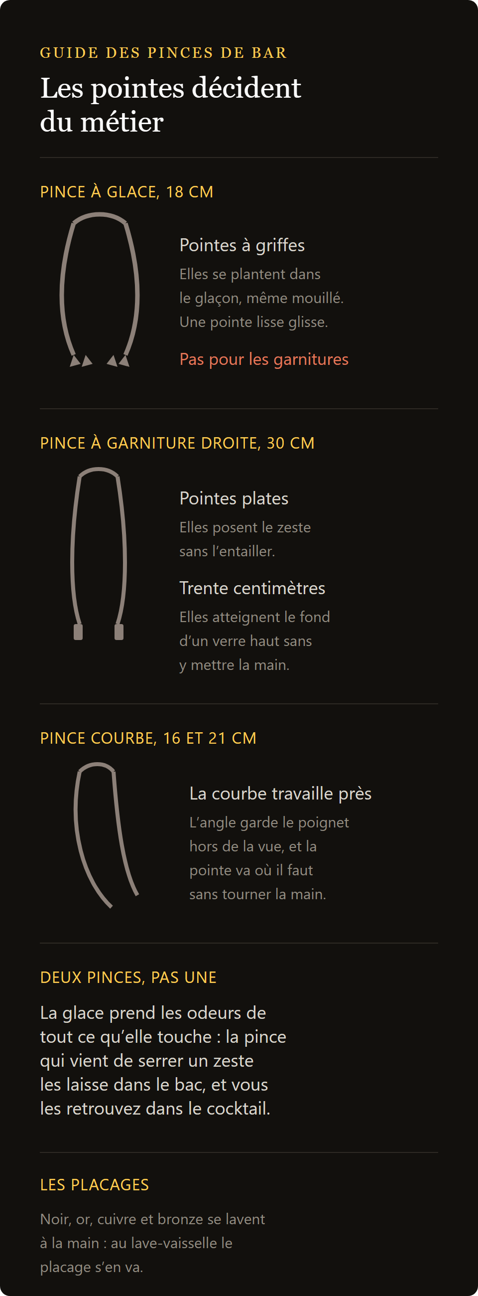 pince de dressage : pince à glace et pinces à garniture comparées