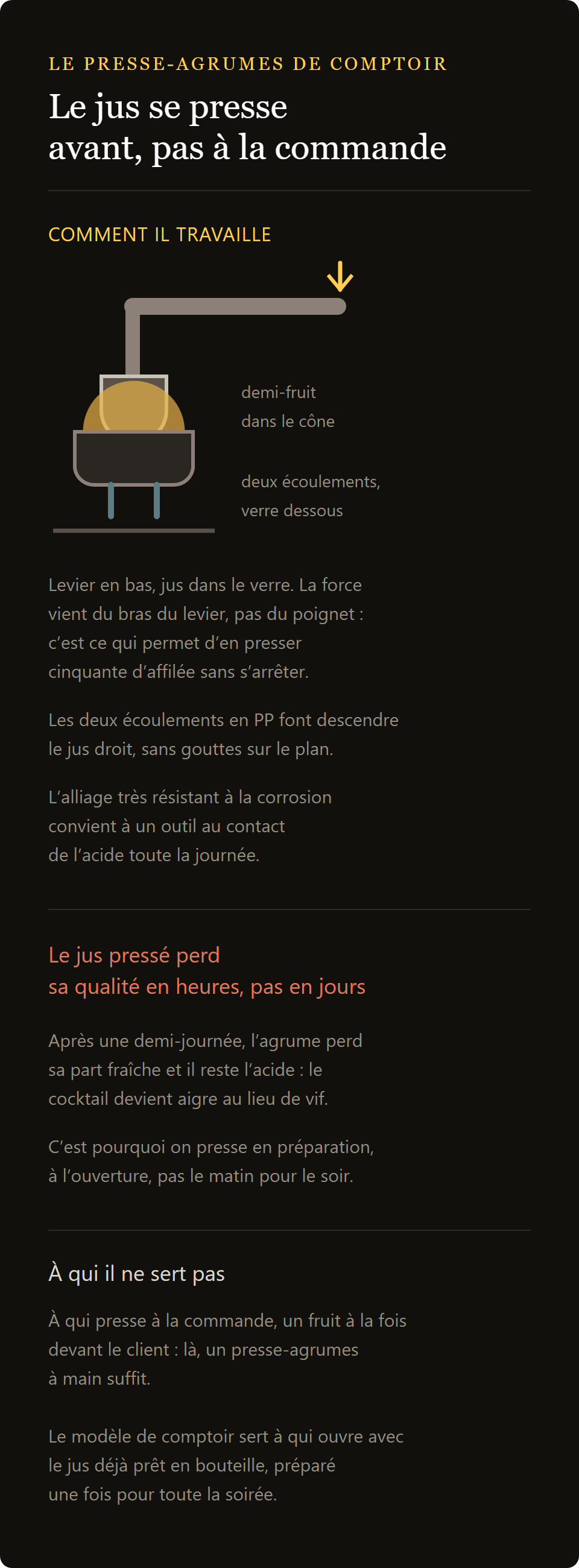 presse-agrumes à levier : le presse-agrumes de comptoir et le bon moment pour presser