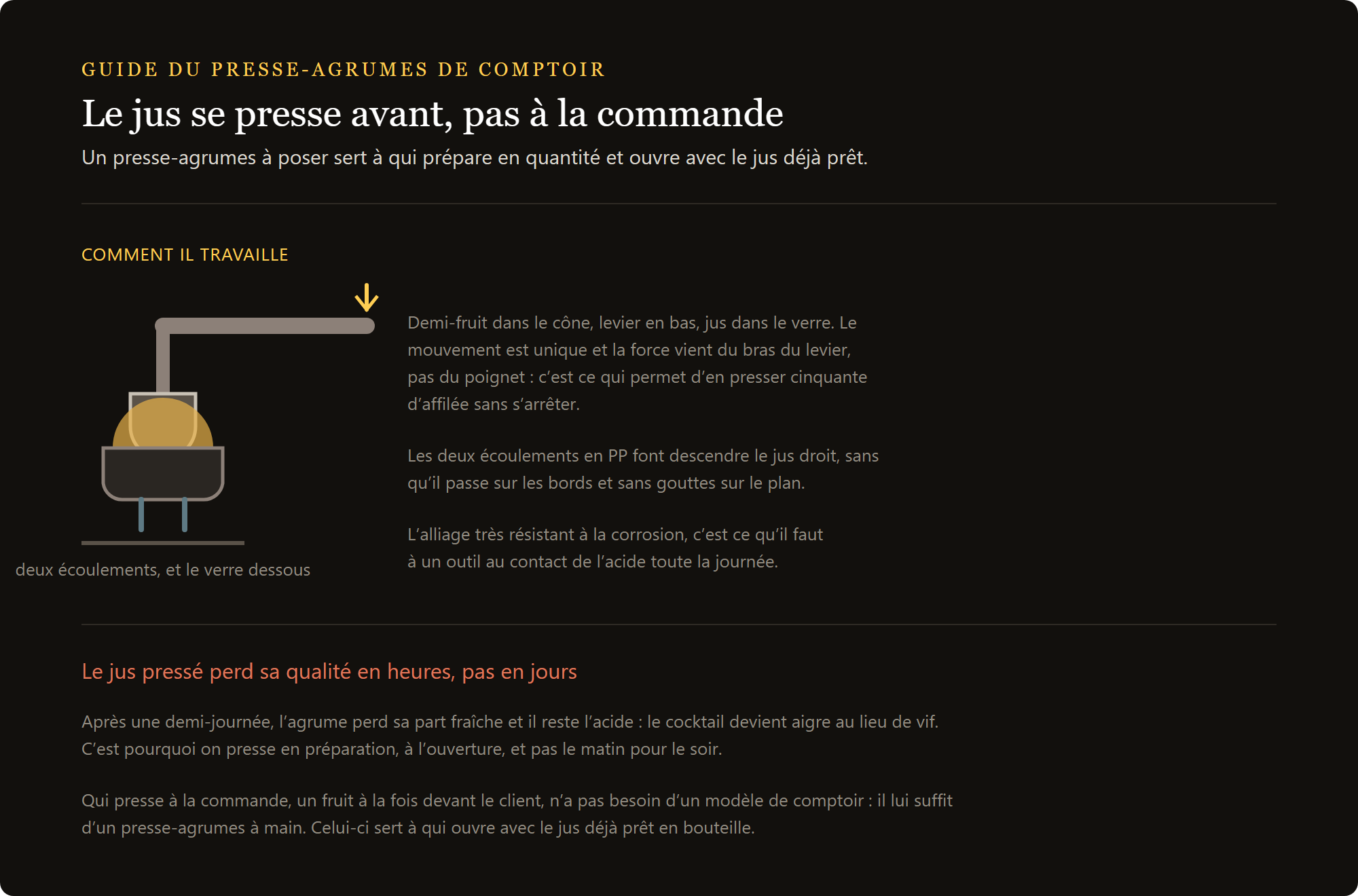 presse-agrumes à levier : le presse-agrumes de comptoir et le bon moment pour presser