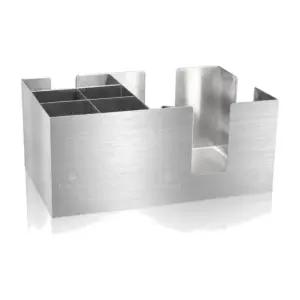 Organisateur de bar Angelia Lumian en inox satiné