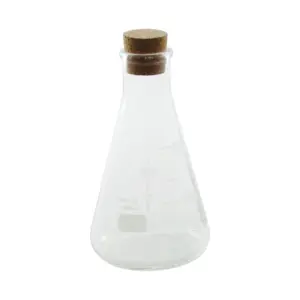 erlenmeyer 15 cl de The Bars en verre borosilicate avec bouchon en liège