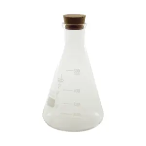 erlenmeyer 50 cl de The Bars en verre borosilicate avec bouchon en liège