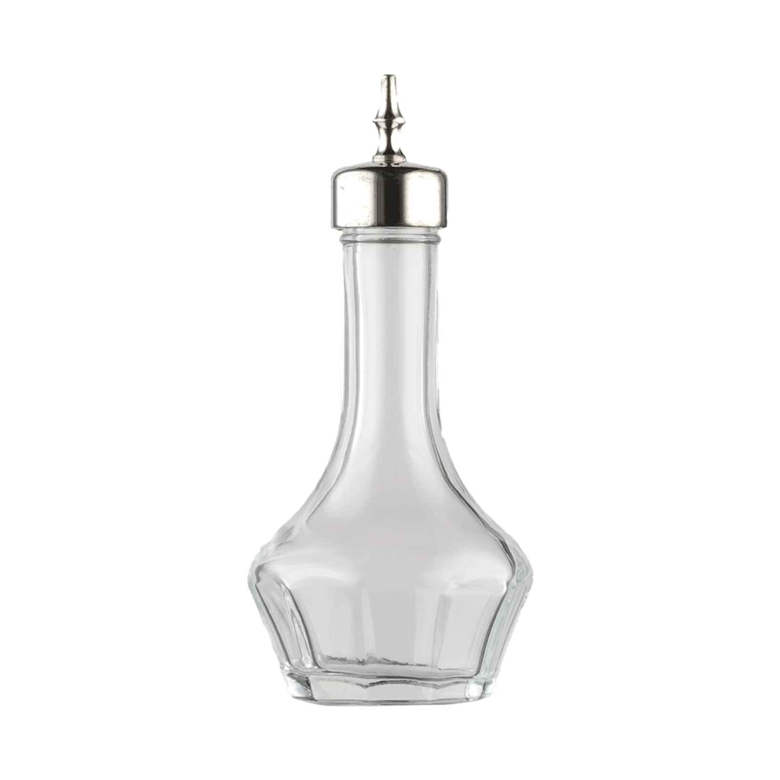 flacon à bitter de 5 cl en verre à facettes avec bec dash en acier inoxydable