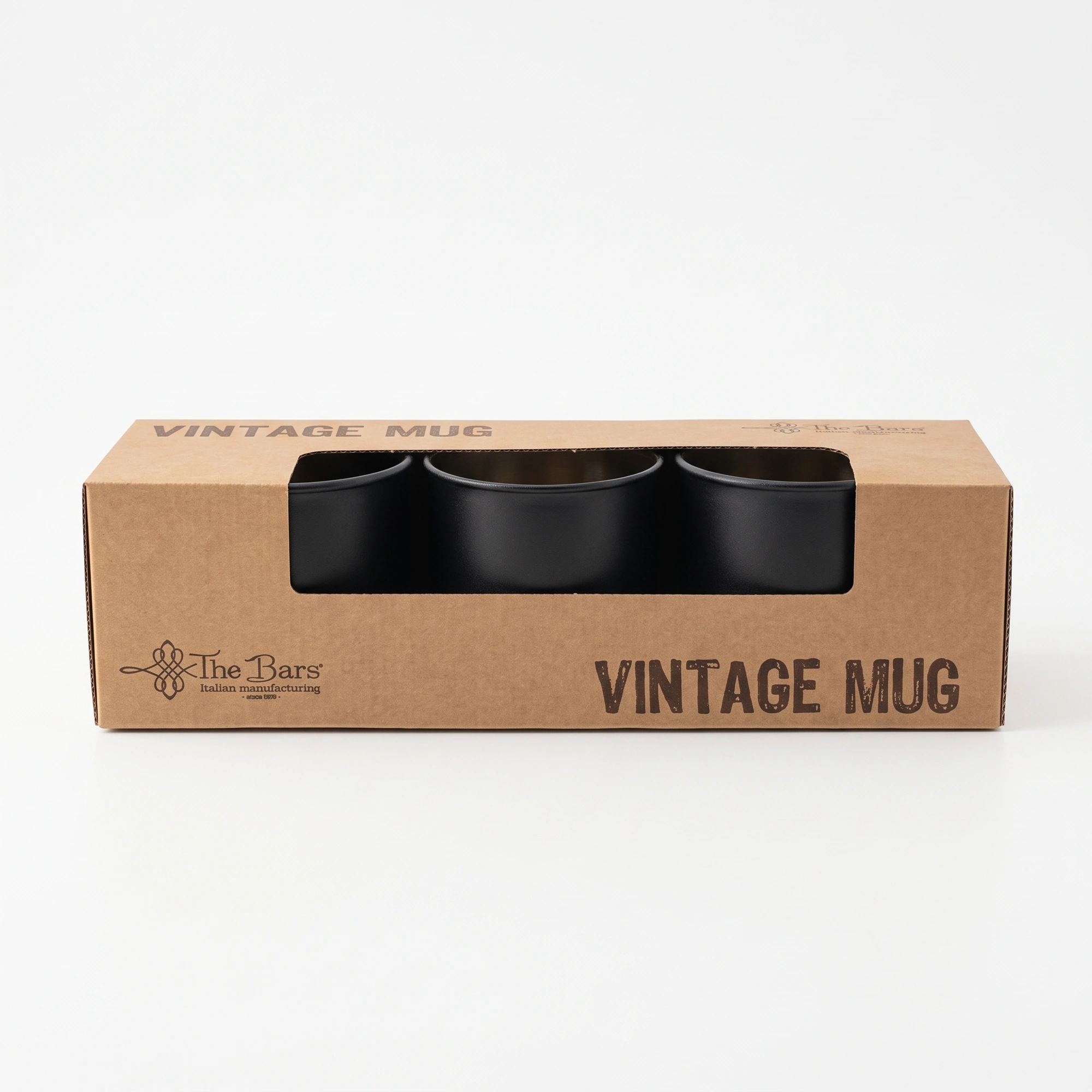 Tasse émaillée noire 45 cl, lot de 3 – Image 3