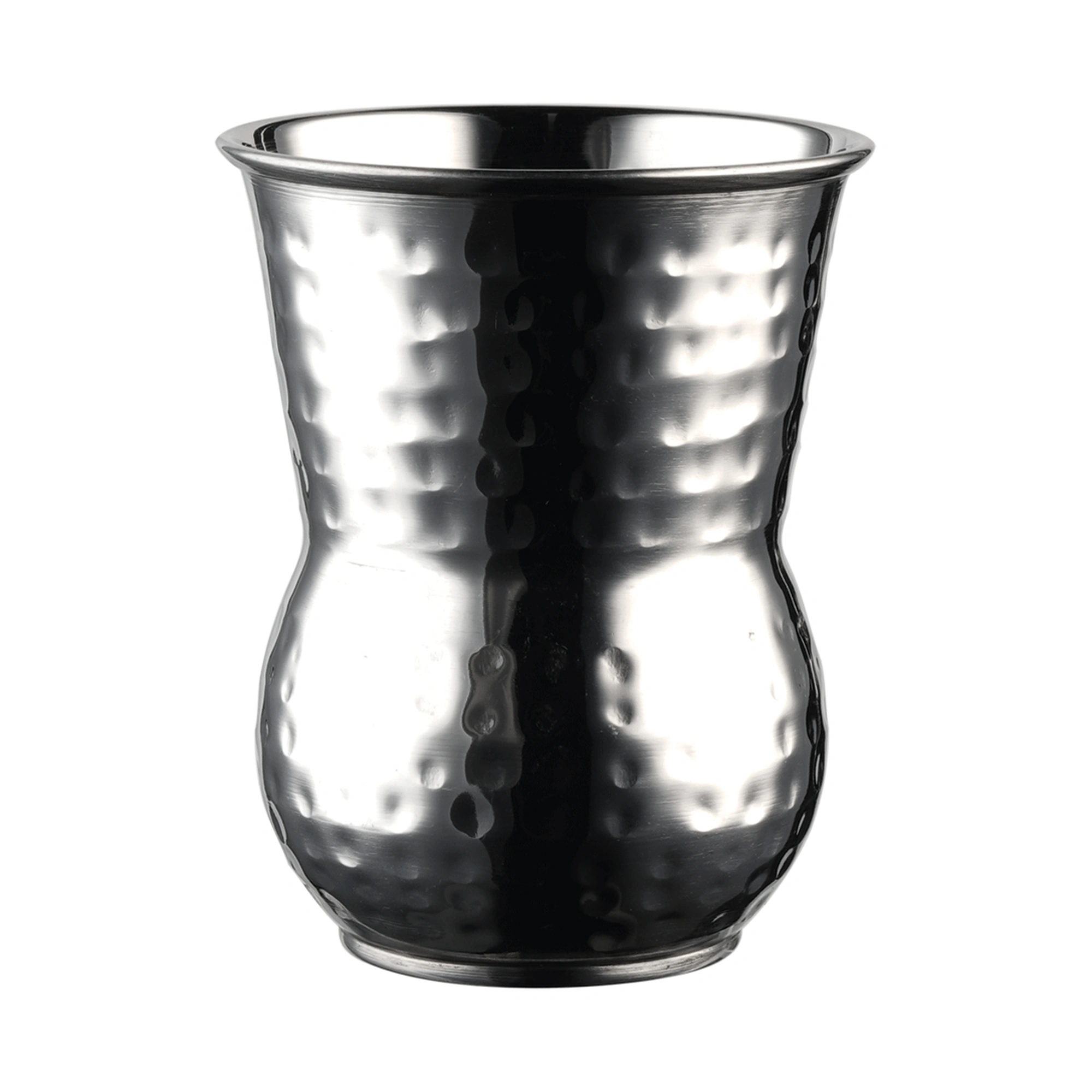 julep cup The Bars en inox martelé poli, forme arabica en tulipe