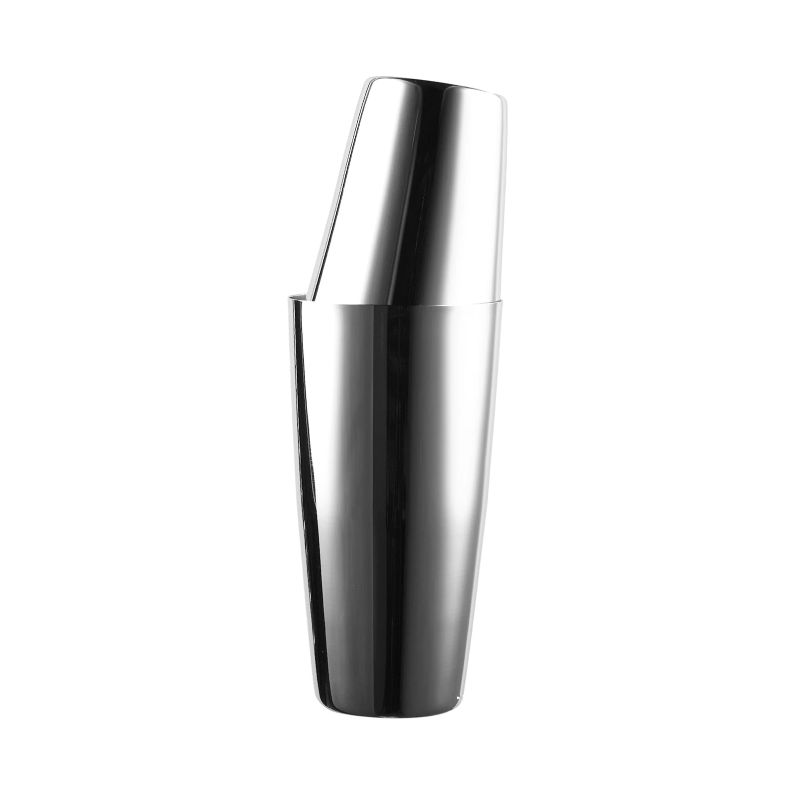 shaker Boston Luxury en inox poli miroir, grande timbale 28 oz et petite timbale 20 oz à fond lesté