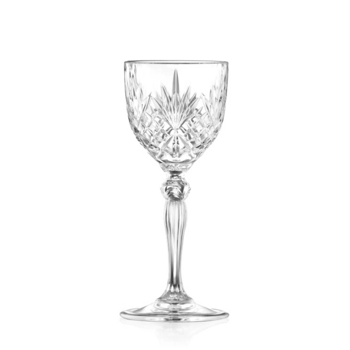 verre Nick & Nora Melodia 14 cl de RCR, coupe tulipe taillée et nœud sur la tige