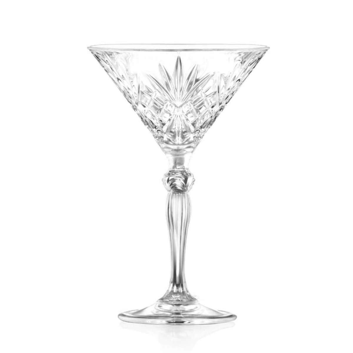 verre à Martini Melodia : verre RCR à coupe en V taillée et nœud sur la tige