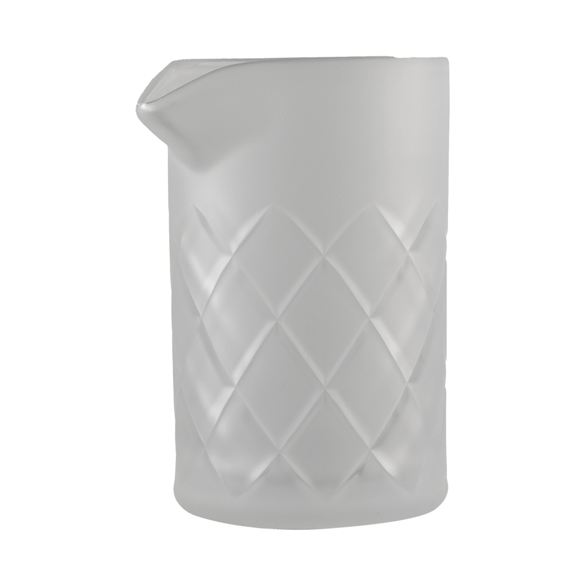verre à mélange Yarai The Bars en verre sablé, taille en losanges et bec verseur, 50 cl