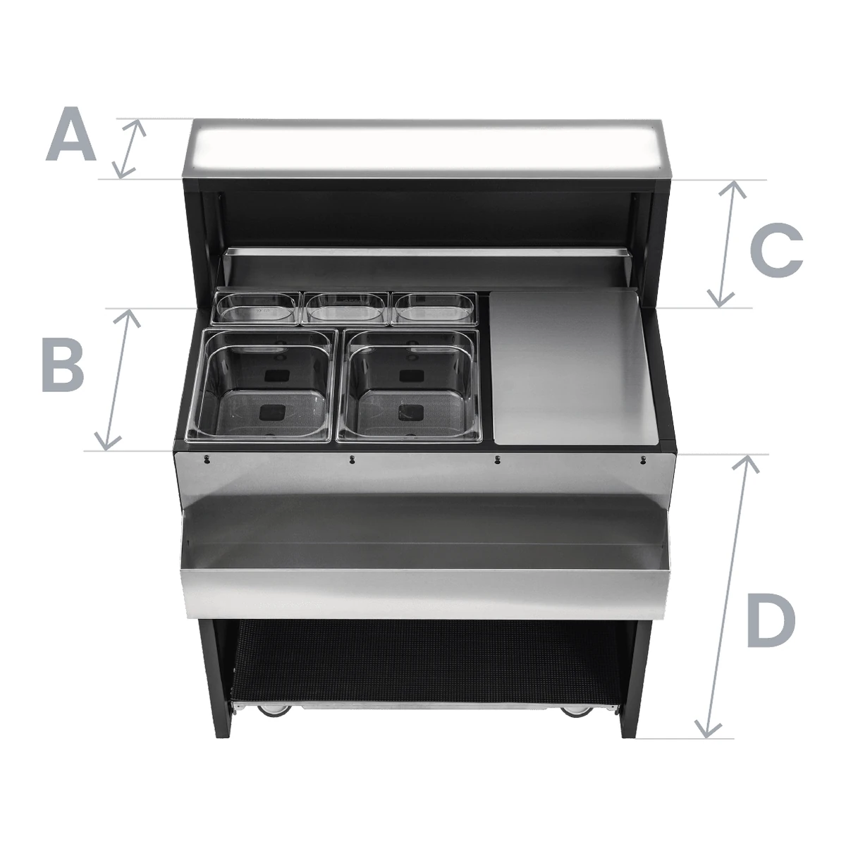 comptoir de bar portable 150 cm, robinet et évier