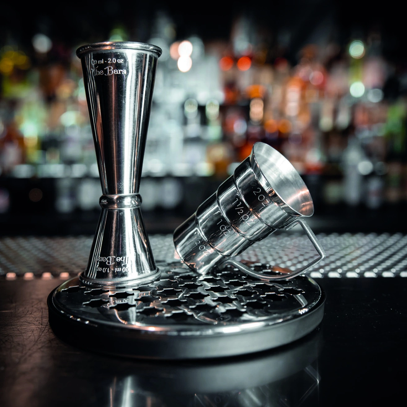 Égouttoir à jigger en inox, 15 cm, grille amovible