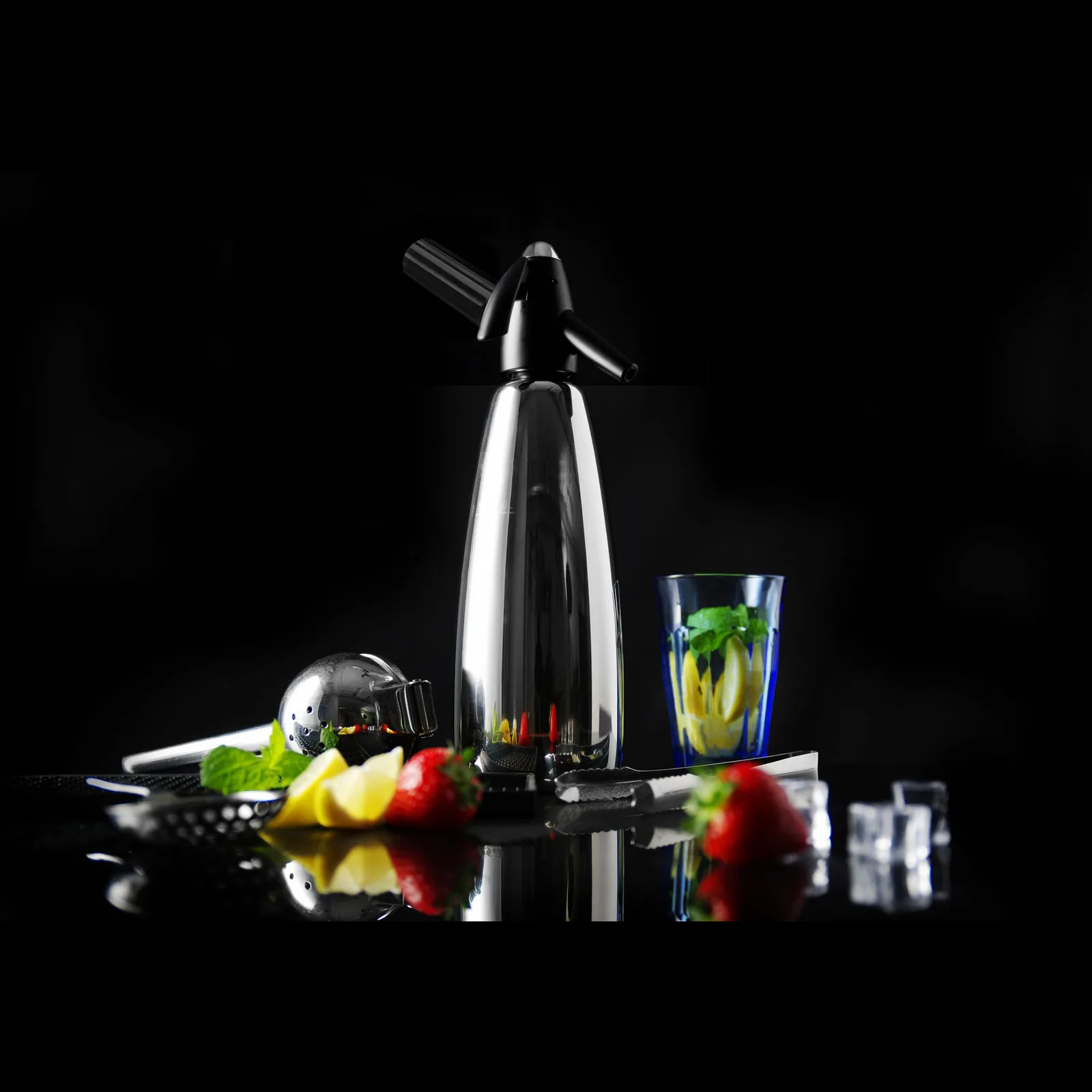 siphon à soda en acier inoxydable de 1 l, quatrième vue