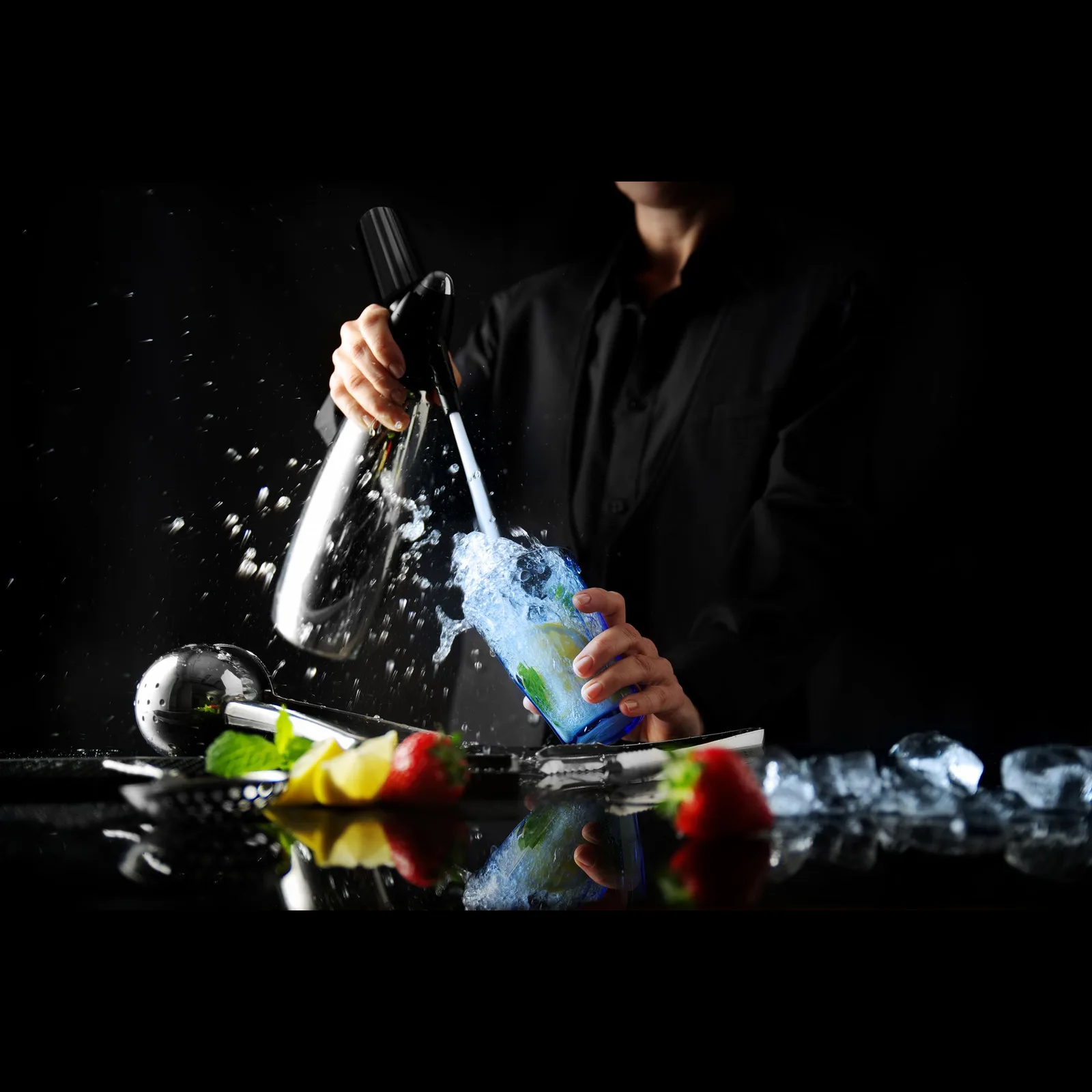 siphon à soda en acier inoxydable de 1 l, cinquième vue