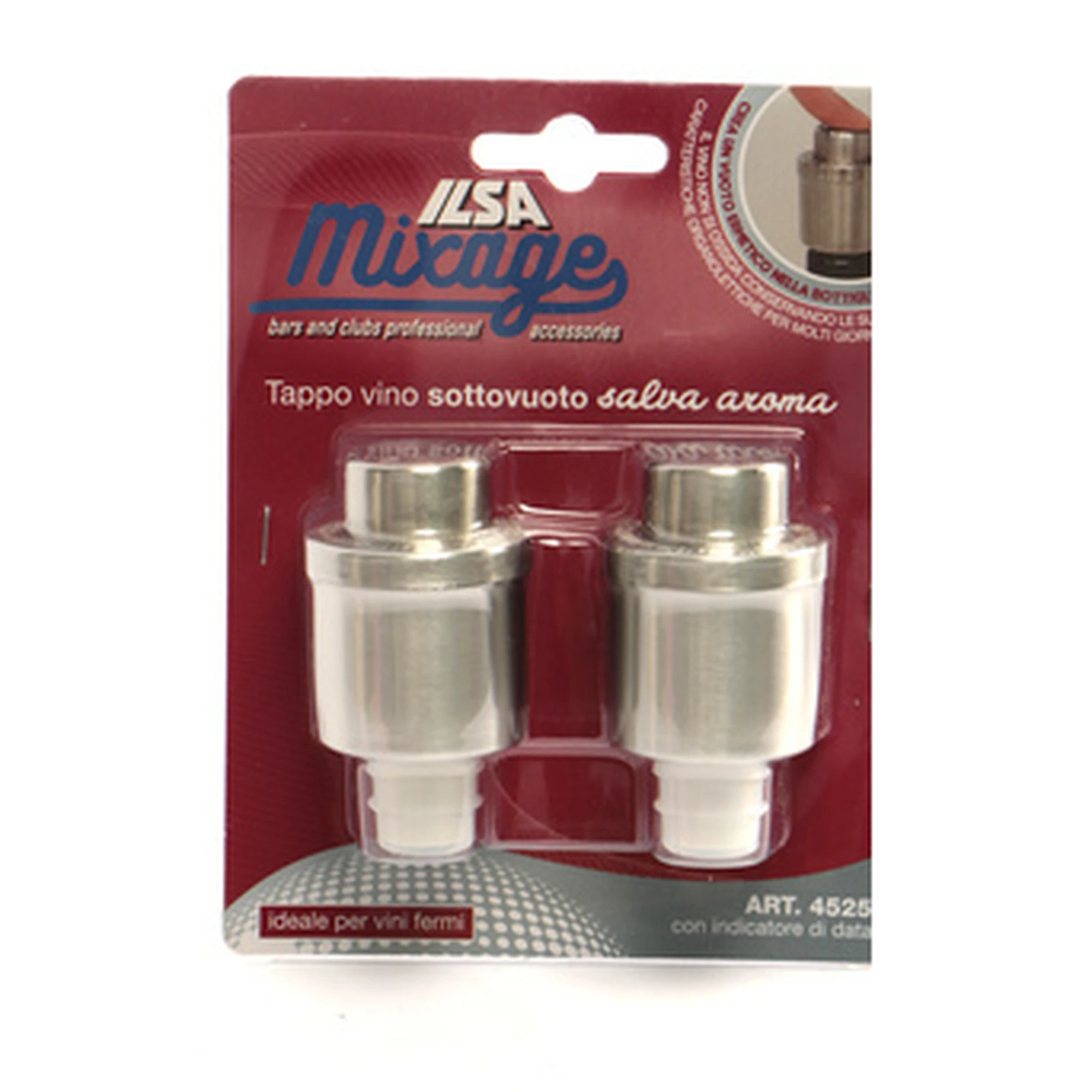 bouchon à vide inox pour vin ILSA Mixage, troisième vue