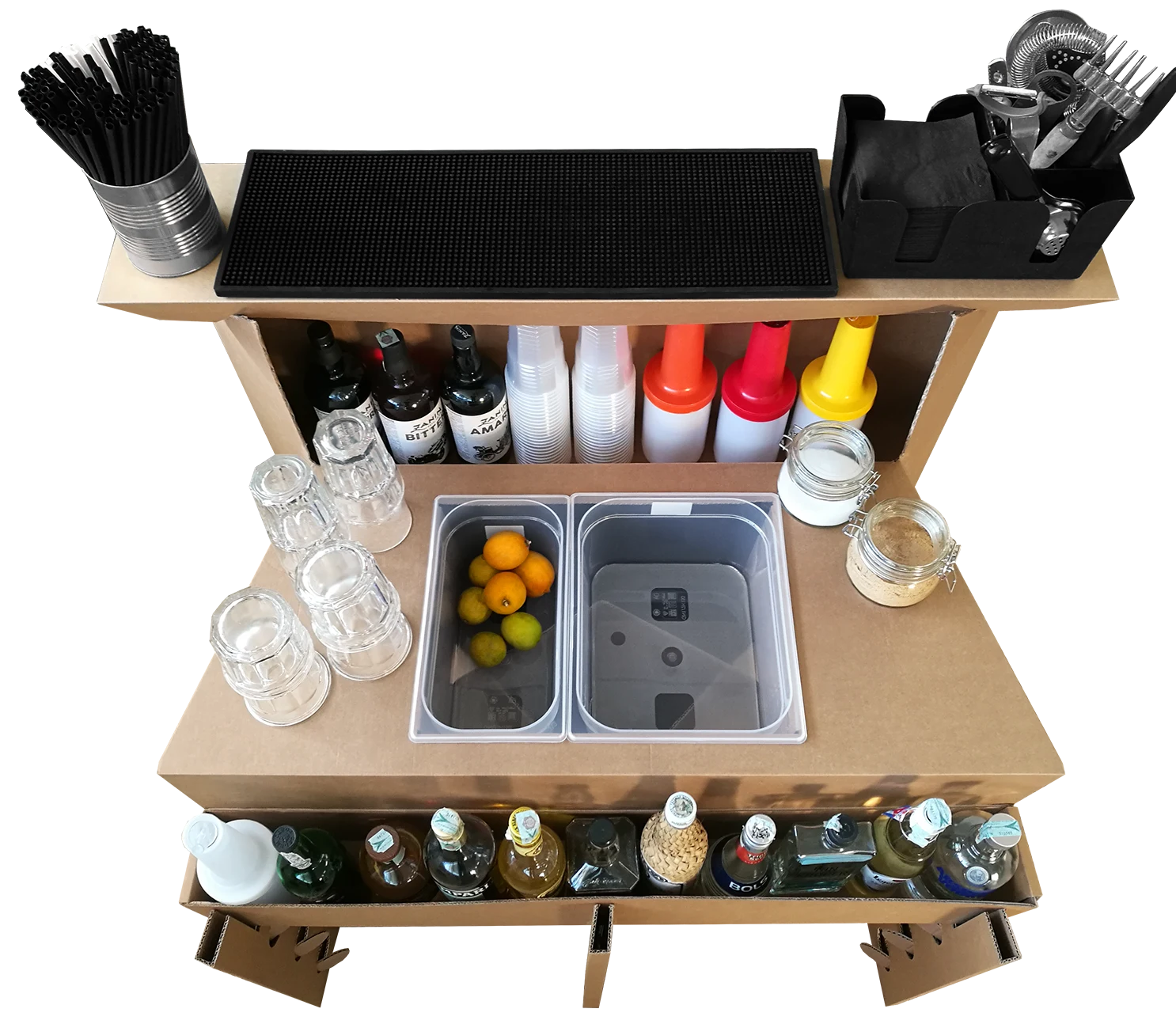 Comptoir de bar en carton Workstation Easy, 100 cm