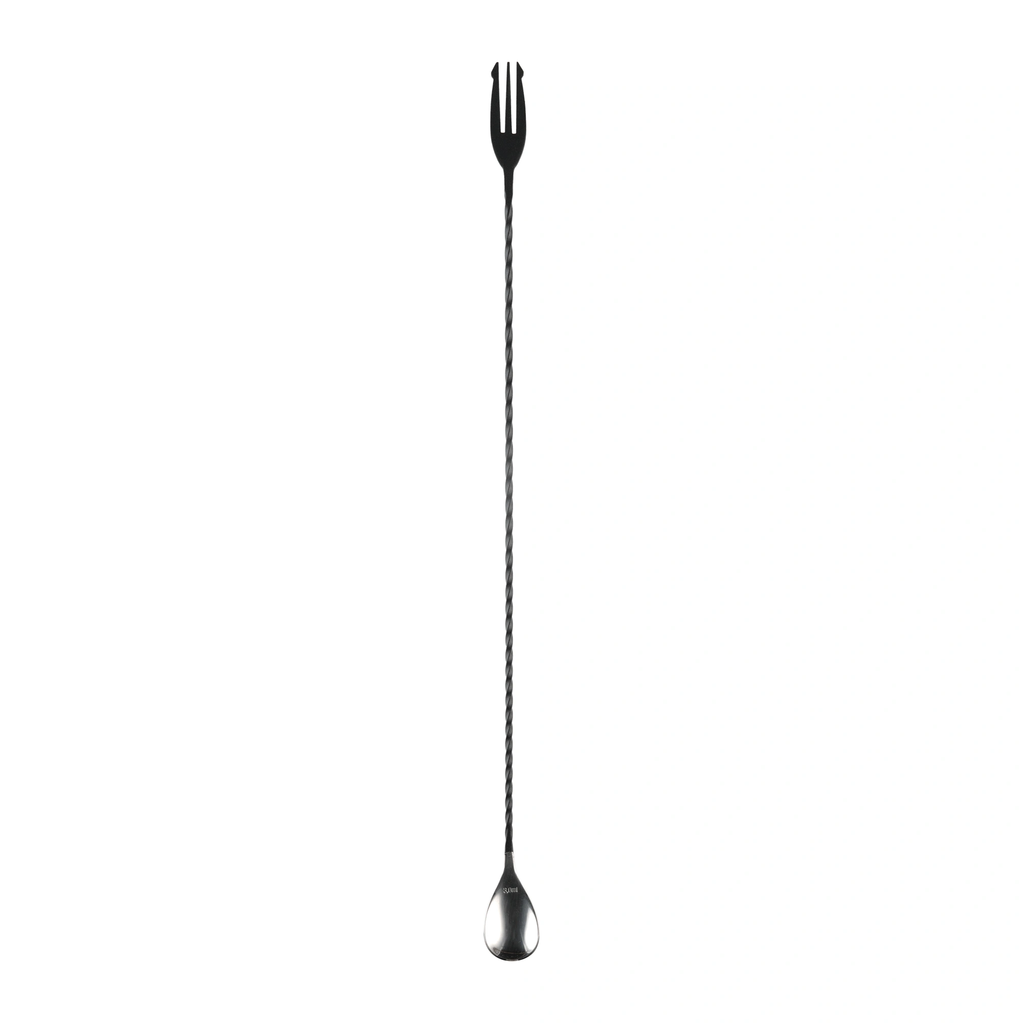 Cuillère à cocktail Nettuno 45 cm noire à trident