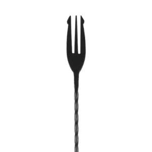 Cuillère à cocktail Nettuno 45 cm noire à trident