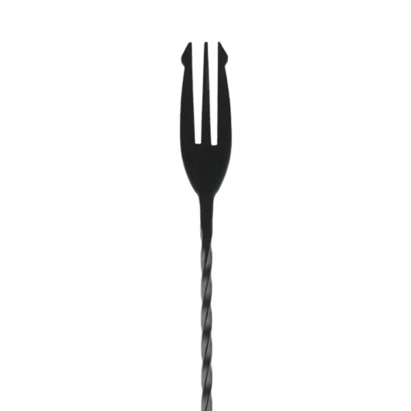 Cuillère à cocktail Nettuno 45 cm noire à trident
