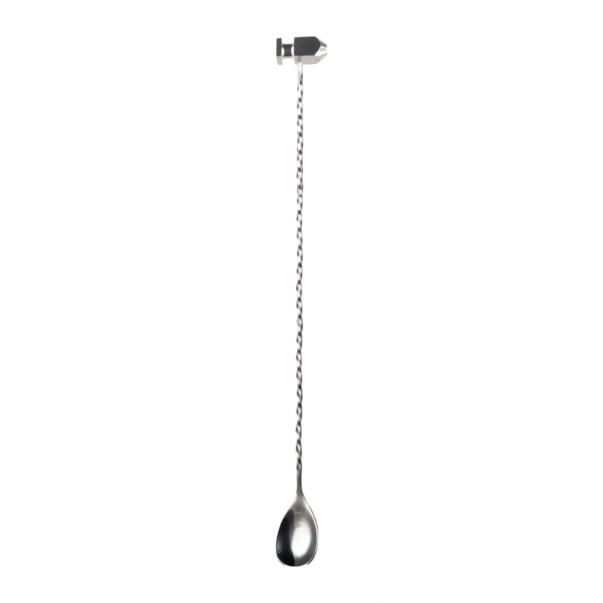 Cuillère à cocktail 35 cm avec marteau à glace, inox