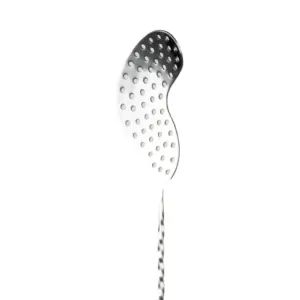 Cuillère à cocktail avec passoire, 40 cm en acier