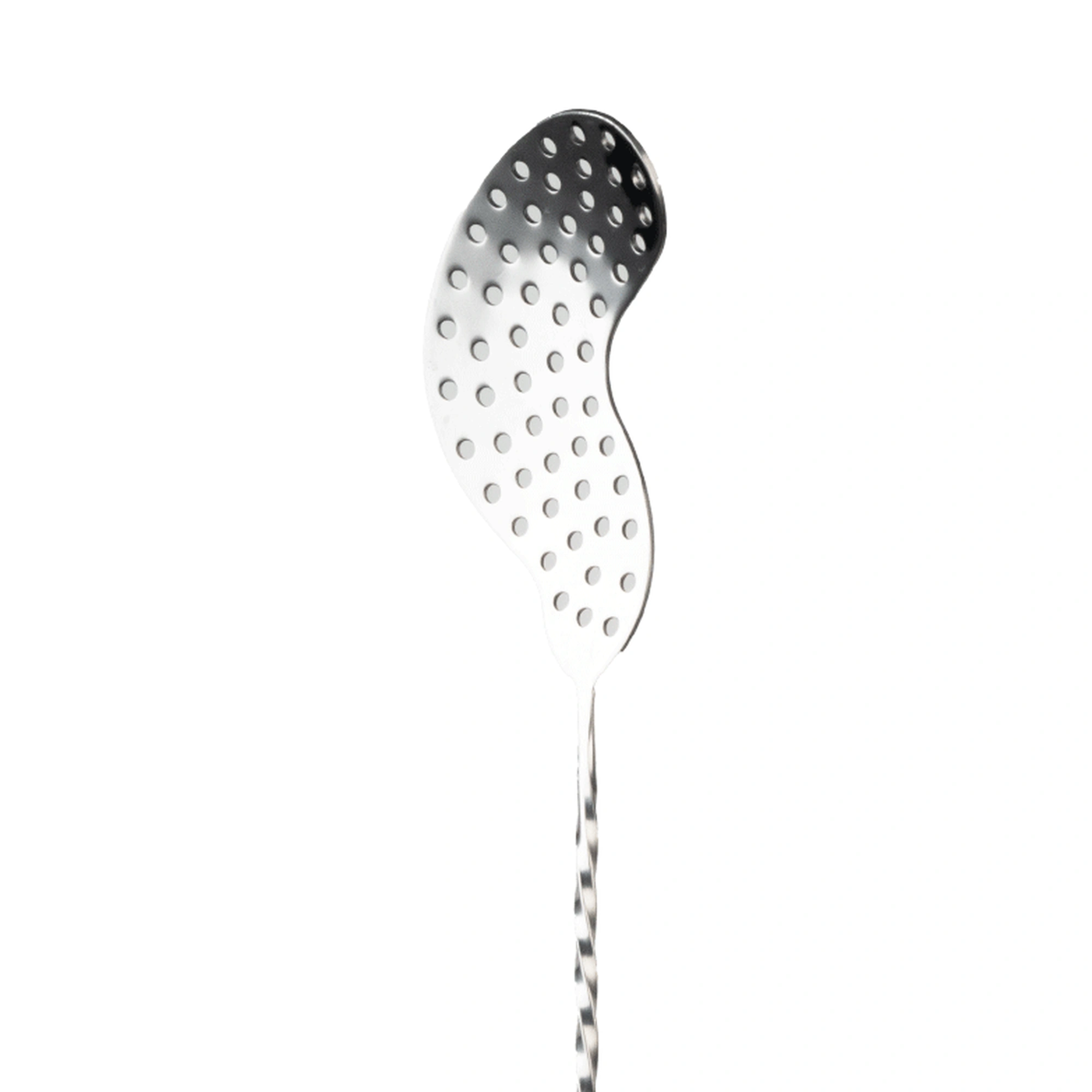 Cuillère à cocktail avec passoire, 40 cm en acier