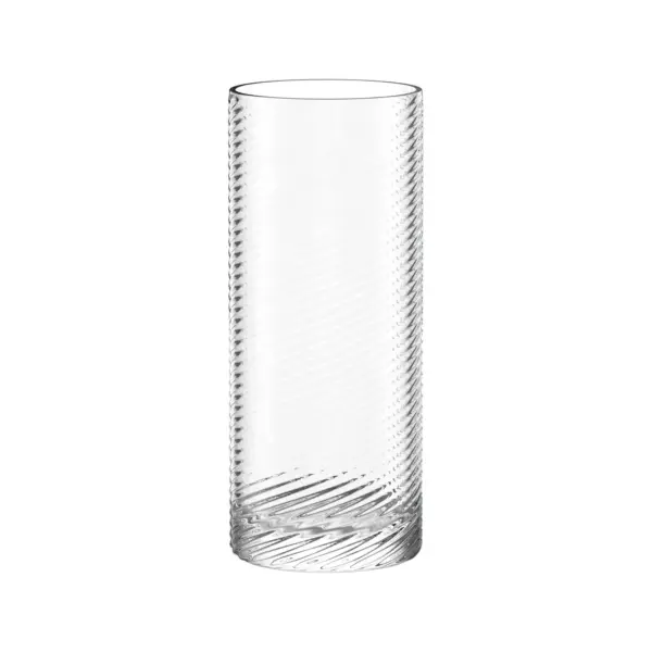 verre long drink Berlin de Stölzle Lausitz, 49 cl, cylindre haut à relief en vague