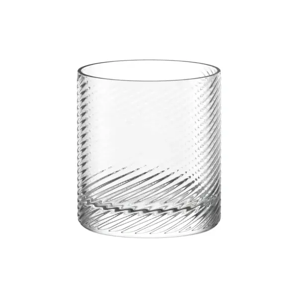 verre à whisky Berlin de Stölzle Lausitz, 30 cl, verre bas cylindrique à relief en vague