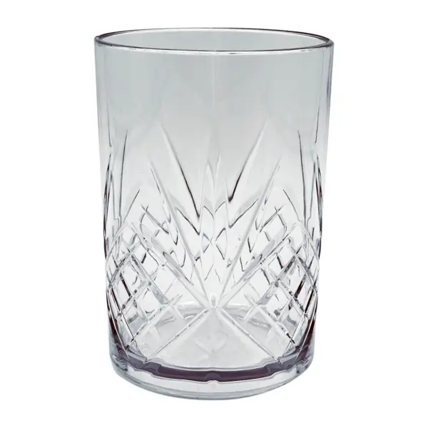 verre whisky plastique 41 cl Firenze en SAN, paroi taillée