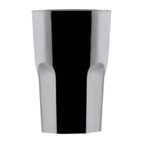 verre incassable Granity noir 40 cl en SAN noir brillant, paroi octogonale