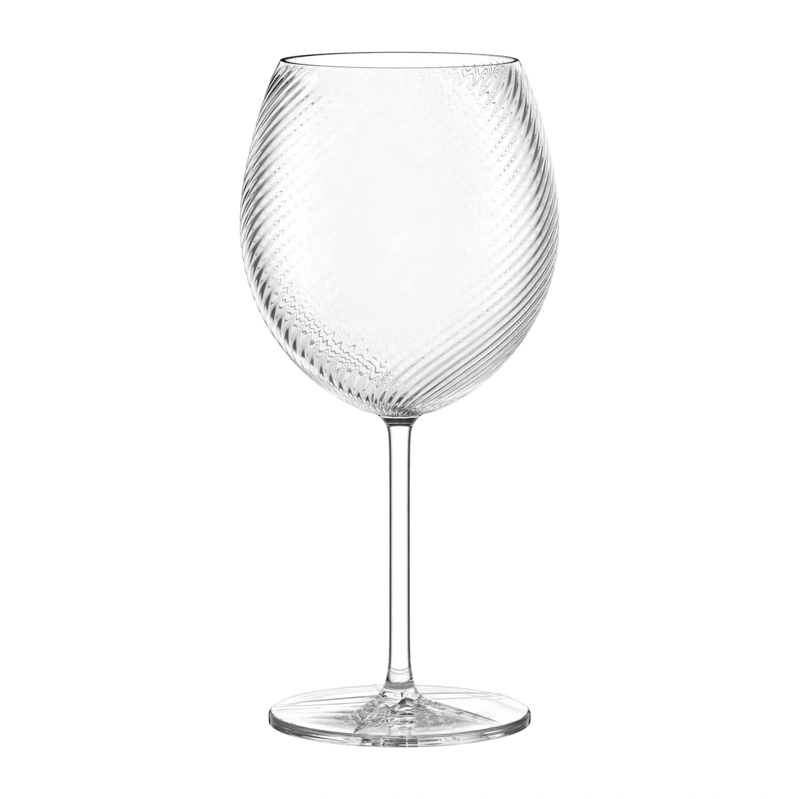 verre à gin tonic Berlin de Stölzle Lausitz, ballon de 80,5 cl, relief en spirale sur la coupe et pied en étoile