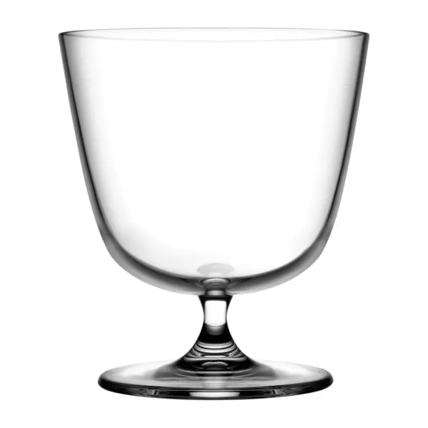 verre old fashioned Bargiani de NUDE 32 cl, coupe large sur pied court, en cristallin sans plomb
